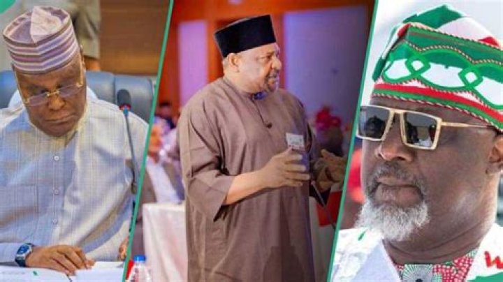 BREAKING: Intrigue as Atiku, Dino Melaye Meet Suspended Senator Ningi, Details, Video Emerge