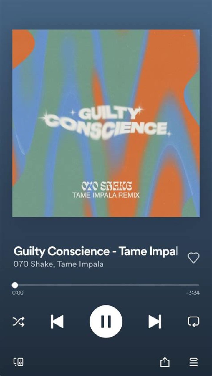Lyrics & Translations of Guilty Conscience (Tame Impala Remix) by Tame Impala & 070 Shake