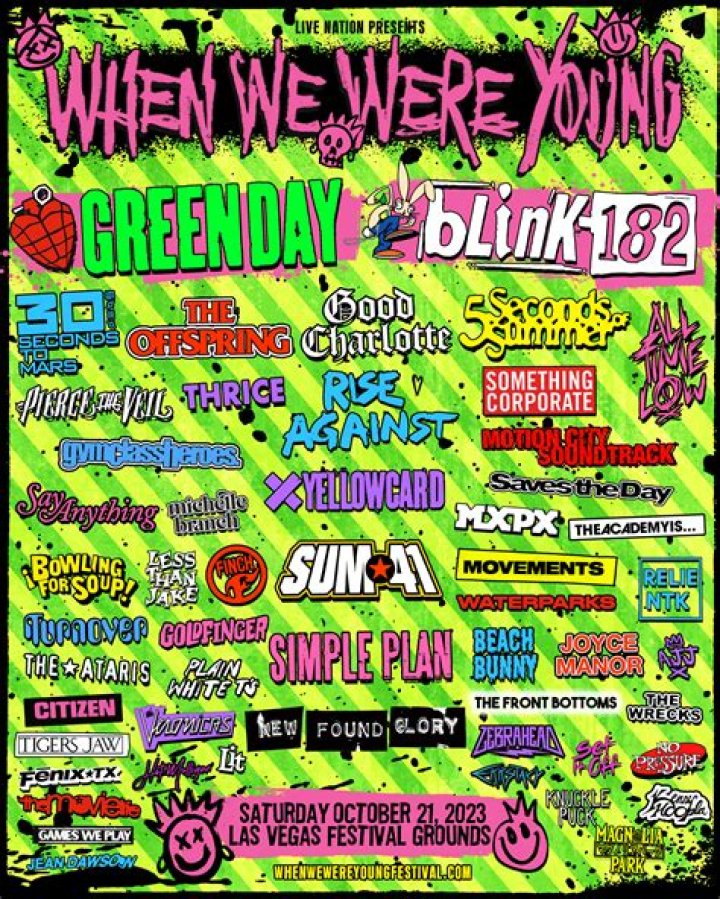The When We Were Young Festival Lineup Is What Early 2000s Emo-Pop Dreams Are Made Of