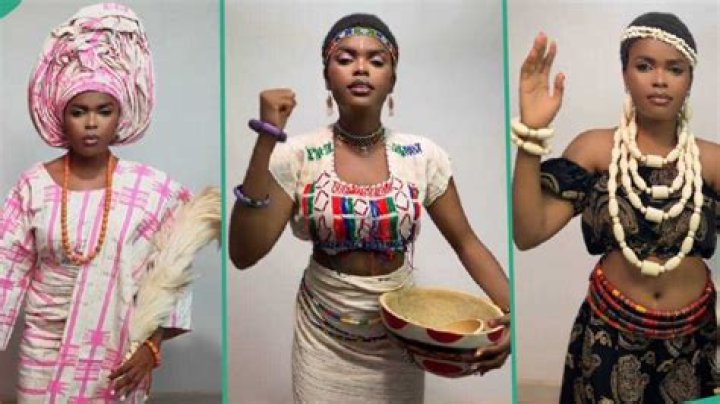 "You Are Too Beautiful": Lady Who Behaves Like AI Robot Appears in 4 Different Traditional Attires